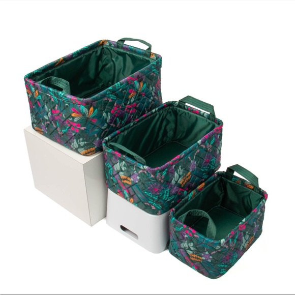 NWT Lug Crescendo 3-Piece Reversible Storage Bins in Evermore Flora 🍃 - Picture 4 of 10